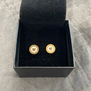 Versace Enamel Medusa Stud Earrings